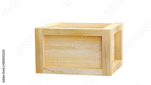 Fototapeta Naklejka Na Ścianę i Meble -  empty wooden crate box 3D rendering
