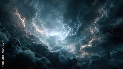 Storm cloud lightning turbulent cloud dramatic sky dark atmosphere thunderstorm electric bolt cloud texture moody lighting atmospheric phenomenon epic fantasy vortex cumulus cloud ominous blue
