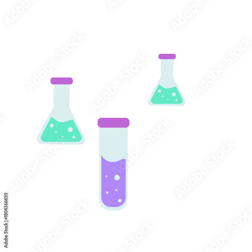 Science test tubes icon, perfect for chemistry lessons, biology labs, or illustrating experiments and STEM education visually.