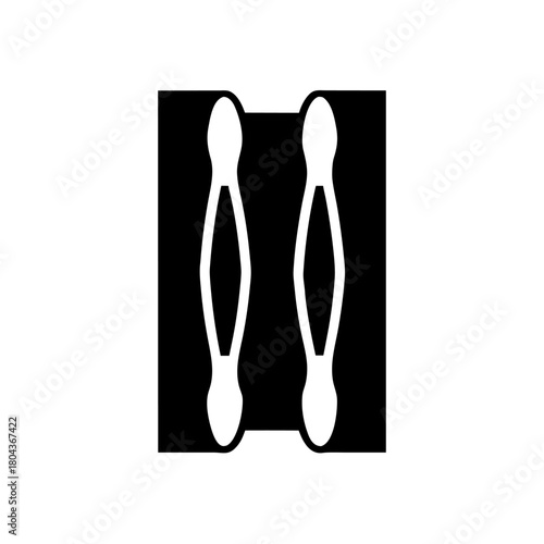 A slender outline icon of a cuticle pusher tool, symbolizing professional nail preparation and hygiene.