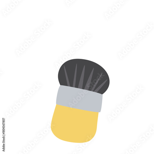 Yellow paintbrush icon, suitable for art lessons, creative projects, or educational materials on painting and visual arts.