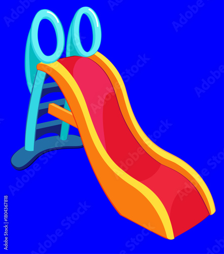 Colorful 3D Children Chute Icon Design