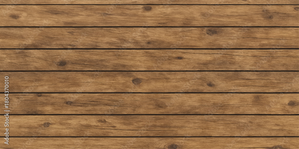 Fototapeta premium Old brown wooden plank board floor or wall background pattern texture