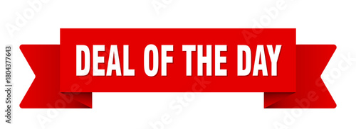 deal of the day ribbon isolated on transparent background. deal of the day ribbon
