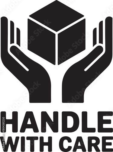 Handle with Care Symbol Vector – Fragile Package Safety Icon