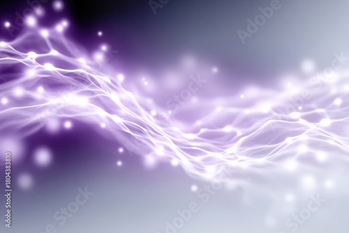 Abstract Digital Design: A mesmerizing composition of interconnected light, depicting the fluidity of modern innovation and the essence of digital interconnectivity, using purple and white elements.