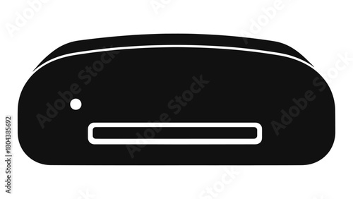 Memory card reader silhouette icon representing data transfer, digital storage, and technological connectivity solutions