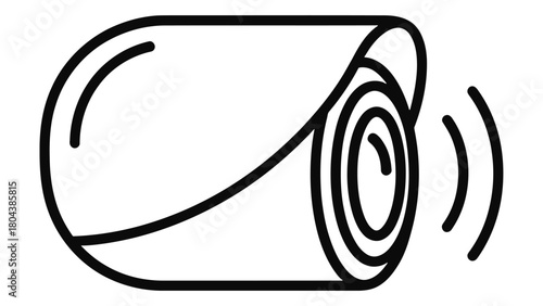 Motion detection security camera icon for surveillance, home protection, digital monitoring systems and smart technology