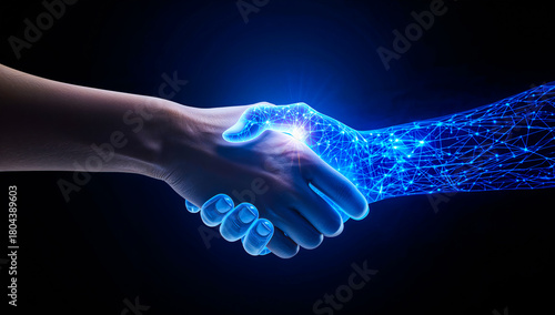 Handshake technology ai network connection future digital innovation