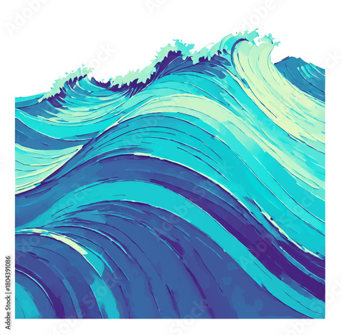 close up cartoon ocean wave background pattern