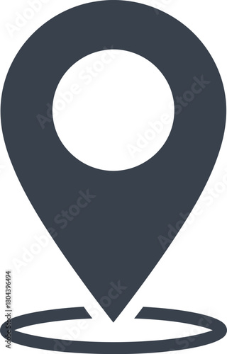 Find location map pin gps navigation pointer marker destination symbol eps silhouette