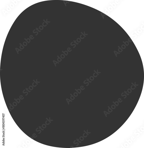 Abstract teardrop black shape vector