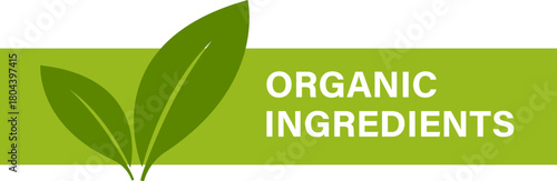 Natural product banner with organic text