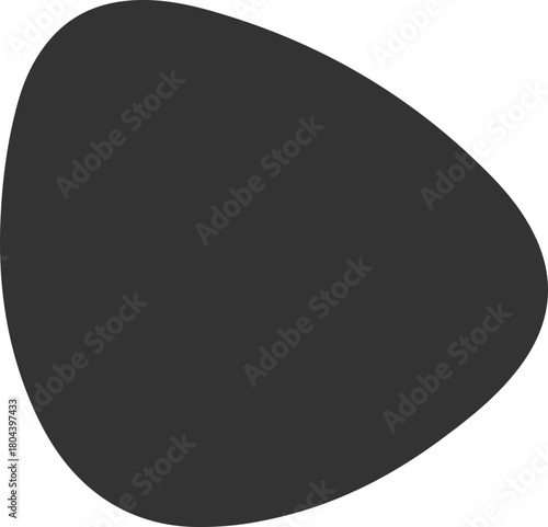 Abstract teardrop black shape vector