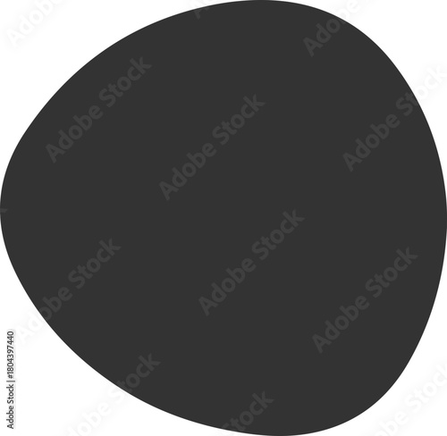 Abstract teardrop black shape vector