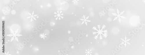 Glistering Winter Snow Overlay with Wide Beam and Bokeh Effects
