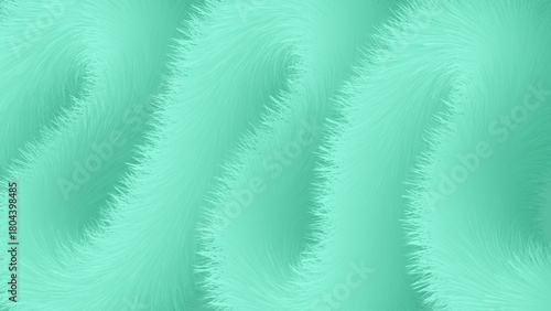 Abstract Digital Fluffy Fur Texture Background in soft turquoise