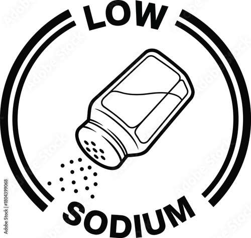 Find low sodium products healthy eating and reduced salt intake options eps silhouette