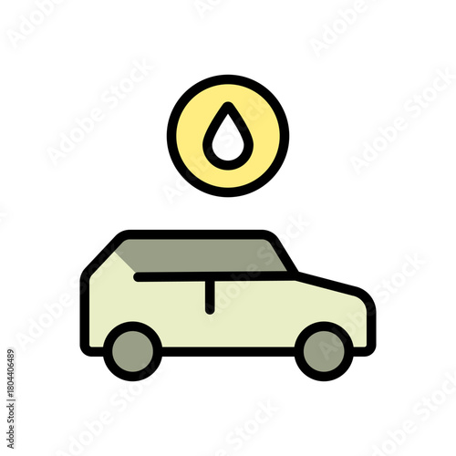 Gas station color icon. Symbol, logo vector illustration.