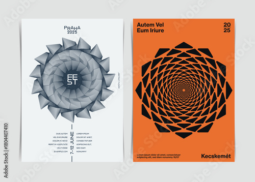 Abstract Geometric Triangular Design Poster template. Vector illustration.