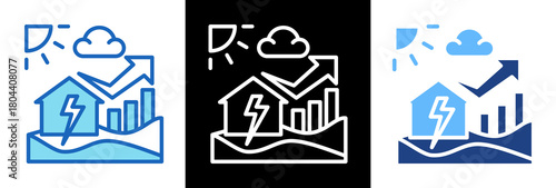 Energy Consumption tripplestyle icon