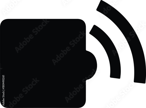 Illustration payment terminal contactless transaction wireless connection silhouette vector