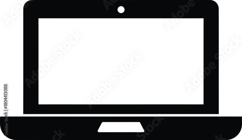 Laptop computer device icon vector