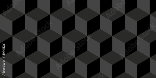 Cubic wall texture pattern. seamless cube grid hexagon technology background. Geometric pattern illustration mosaic, square and triangle wallpaper.	

