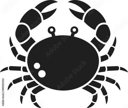 Crab marine creature icon vector graphic