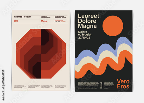 Abstract Geometric Triangular Design Poster template. Vector illustration.