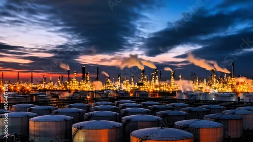 Video, timelapse, natural gas industry, Liquefied Natural Gas Storage for background