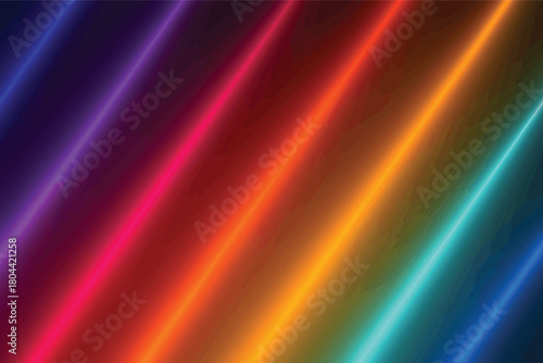Abstract Neon Stripes with Soft Neon Glow and Fading Edges 