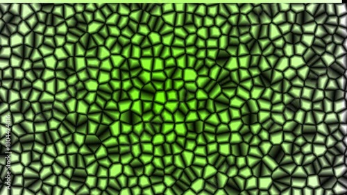 Green Neon Cellular Texture Loop: Abstract Voronoi Motion Background | Dynamic VJ Visual