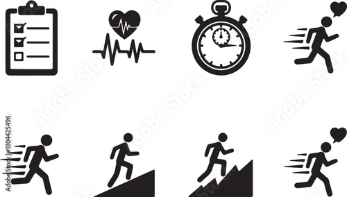 Fitness and health icons