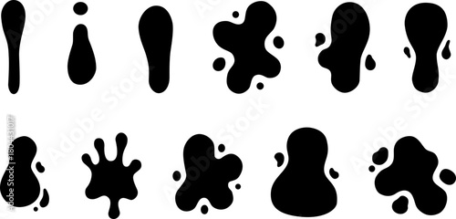 Set of Abstract blob shape illustration