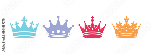 Simple filled crown icon for clean vector design.