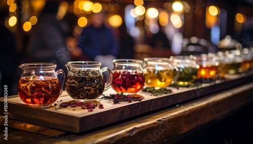 Winter tea tasting session with global tea varieties