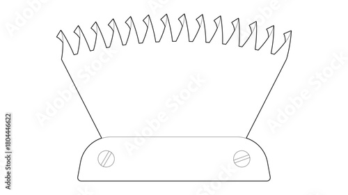 Isolated vector illustration of a beekeeper's tool - a comb for wiring. Ideal for agricultural and apiculture-related content.