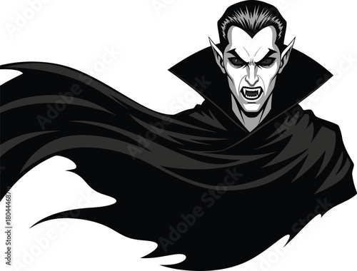 Vampire illustration vector art halloween dracula monster spooky graphic eps silhouette