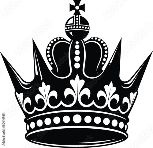 Download high quality black crown vector illustration for free design eps silhouette
