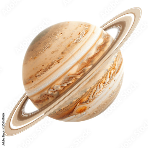 Majestic saturn planet with prominent rings illuminated against a dark cosmic background