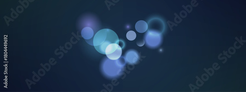 Abstract bokeh light background. Vector blurred blue and purple circles with soft glow and sparkle effect, symbolizing dreamy night sky, magic fantasy atmosphere, and pastel gradient design.