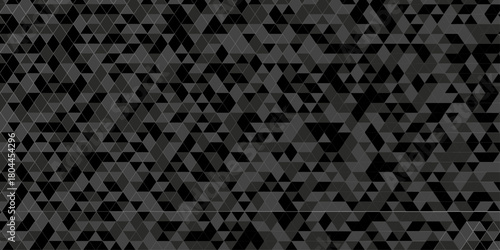 Abstract geometric wall tile and metal cube background triangle wallpaper. Seamless geometric pattern low polygon backdrop background. Gray diamond overlap polygonal background.	

