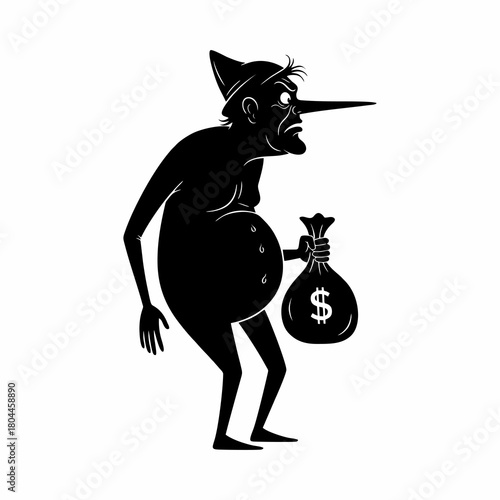 vector silhouette of a corruptor