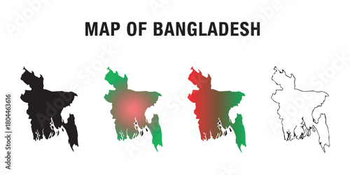  bangladesh map vector illustration of a deer