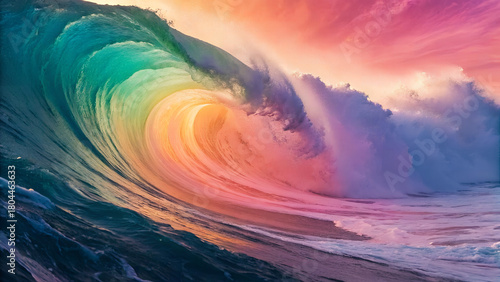 Multicolor Gradient Swirl Background
