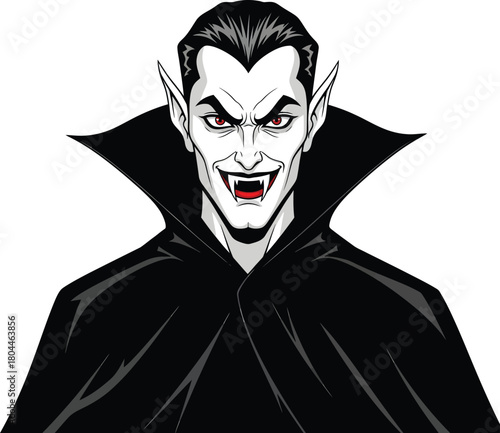 Vampire illustration halloween dracula scary spooky horror halloween art eps silhouette