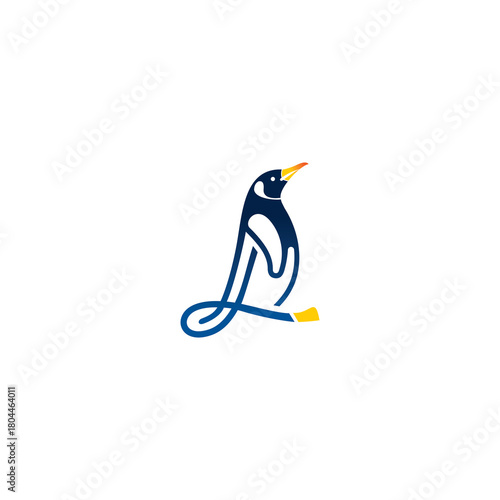 penguin with ice skates