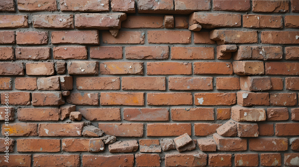 Obraz premium broken brick wall