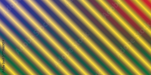 Diagonal Yellow Stripes on Gradient Background – Abstract Vector Design with Glowing Multicolor Transitions